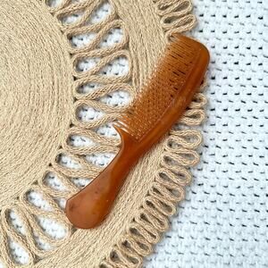 Goody Vintage USA Made Brown Plastic Detangling Retro Hair Comb Handle